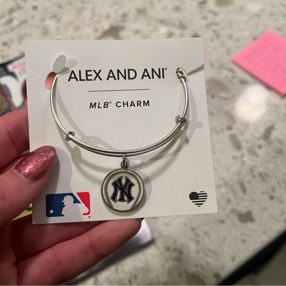 Alex & Ani Silver Yankees Bracelet
